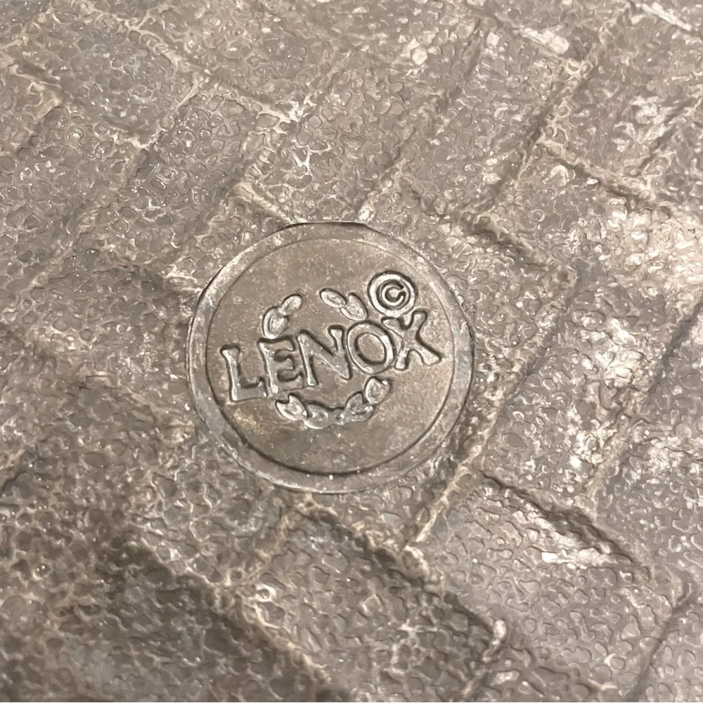 Lenox Metal Fruit Basket Weave Aluminum Serving Tray Large Tray 22